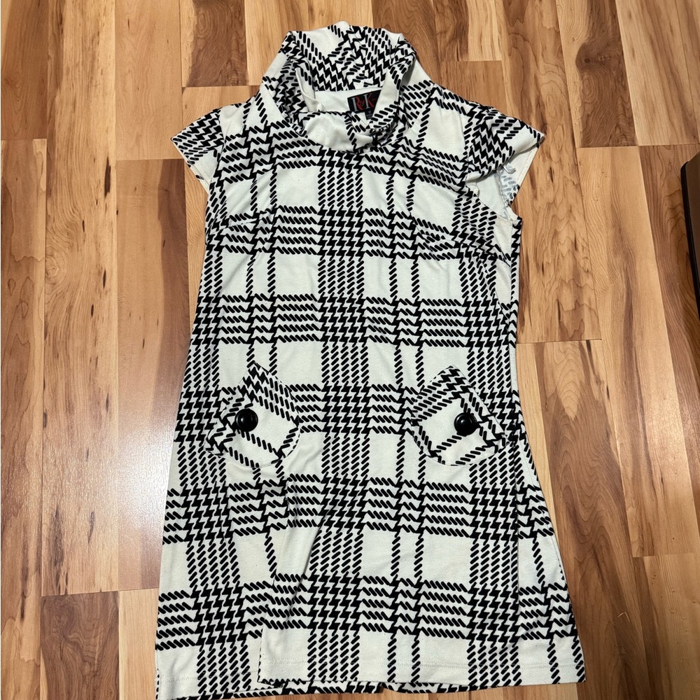 R&K Originals Black and White Dress